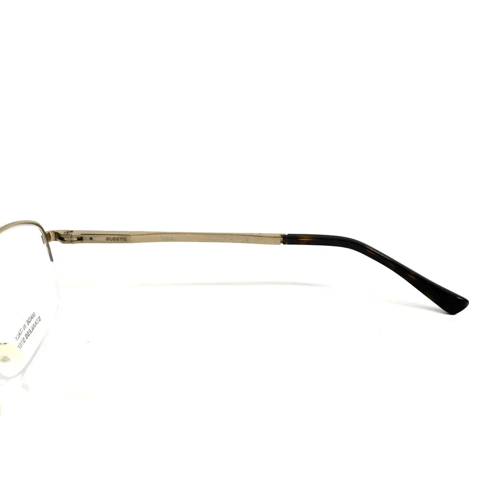 Elasta by Safilo Eyeglasses Frames E7246 J5G Gold Aviator Half Rim 56-17-145